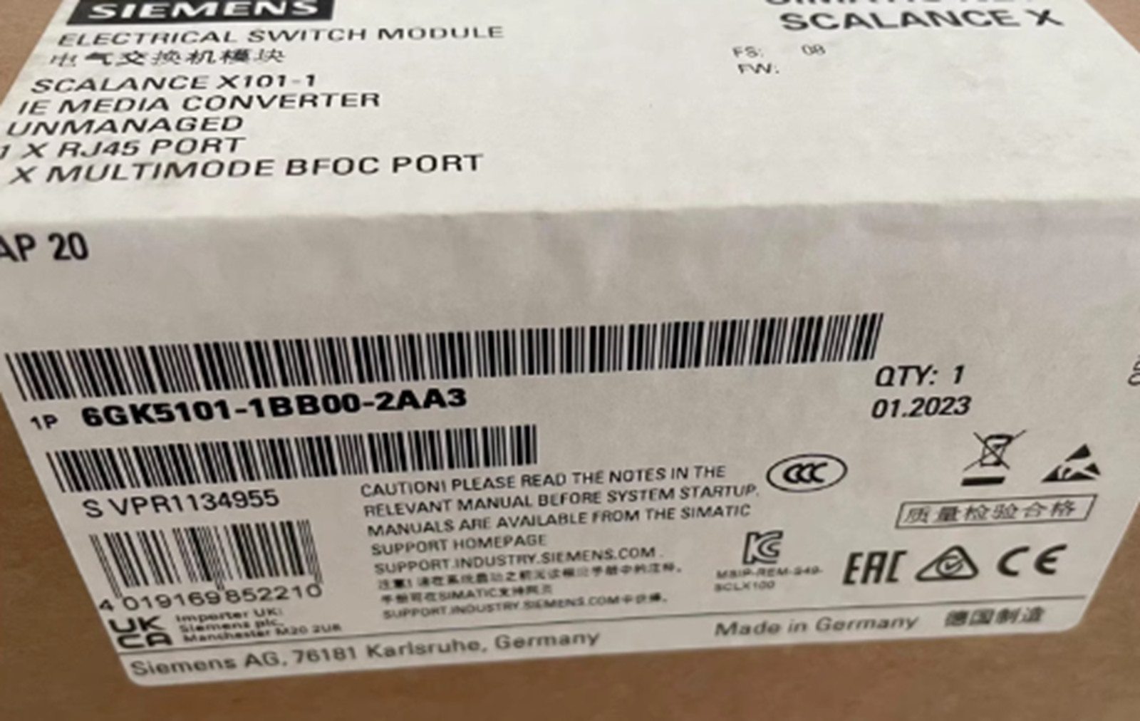 NEW in box Siemens 6GK5101-1BB00-2AA3