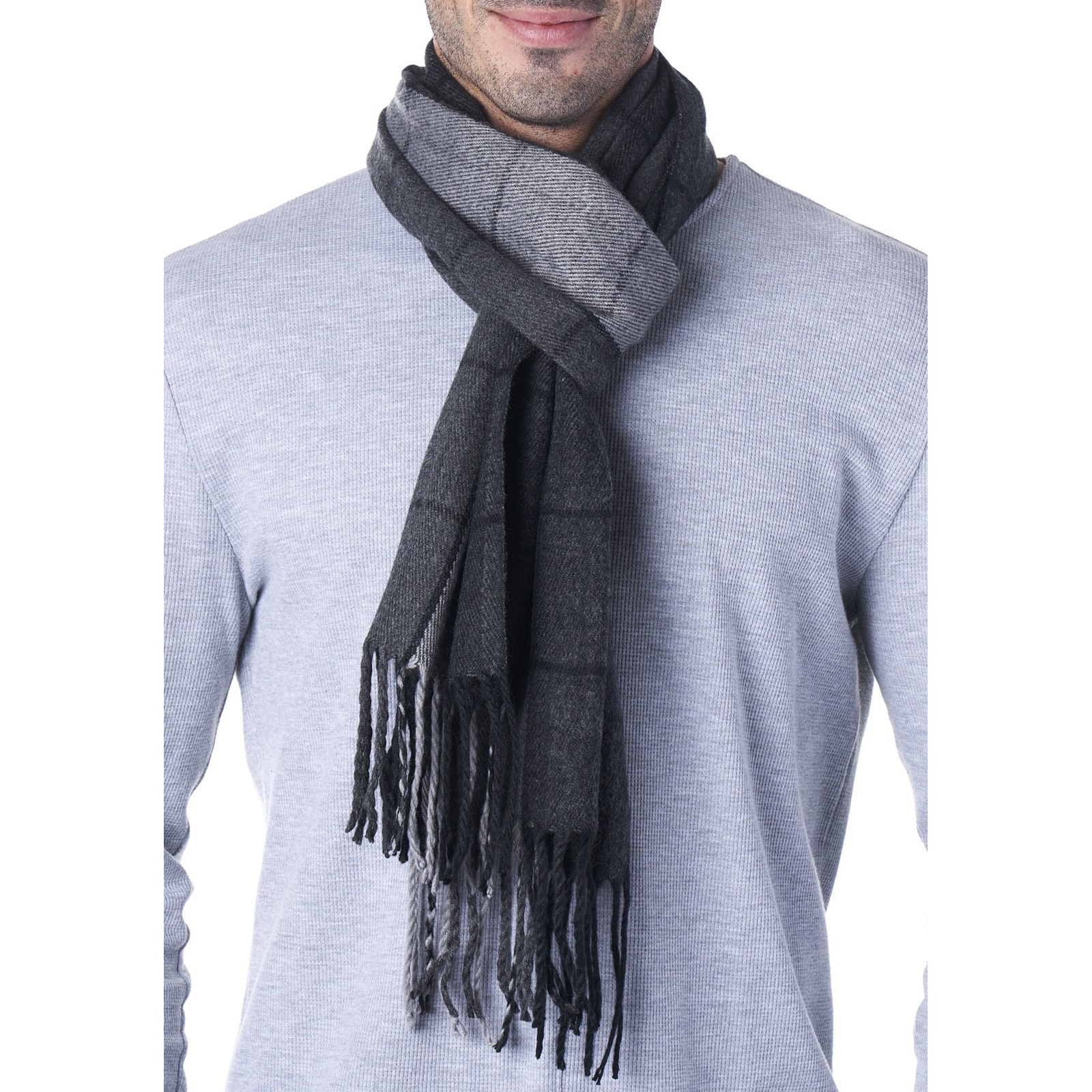 Hammer Anvil Mens Plaid Striped Scarf Womens Winter Scarves Ultra Soft Feel