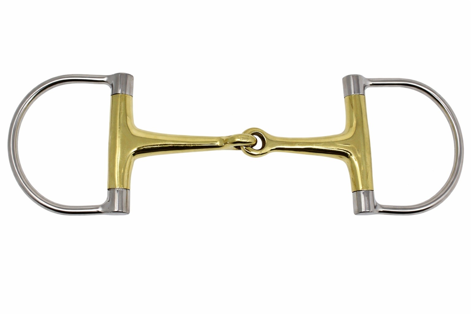 Horse STAINLESS STEEL Brass Copper MOUTH D-RING SNAFFLE  BIT 35552