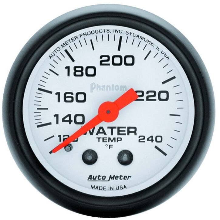 AutoMeter 5732 Phantom 52mm 120-240 Deg F Mechanical Water Temp Gauge