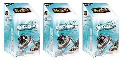 Meguiars G16402 Air Refresher Odor Eliminator, New Car Scent (3-pack)