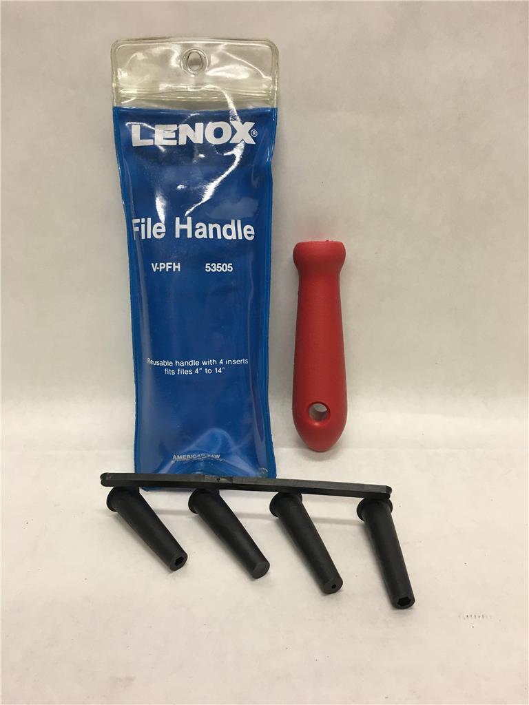 Lenox/ American Saw & Mfg. Co. V-PFH 53505 File Handle w/ 4 Inserts fits 4"-14"
