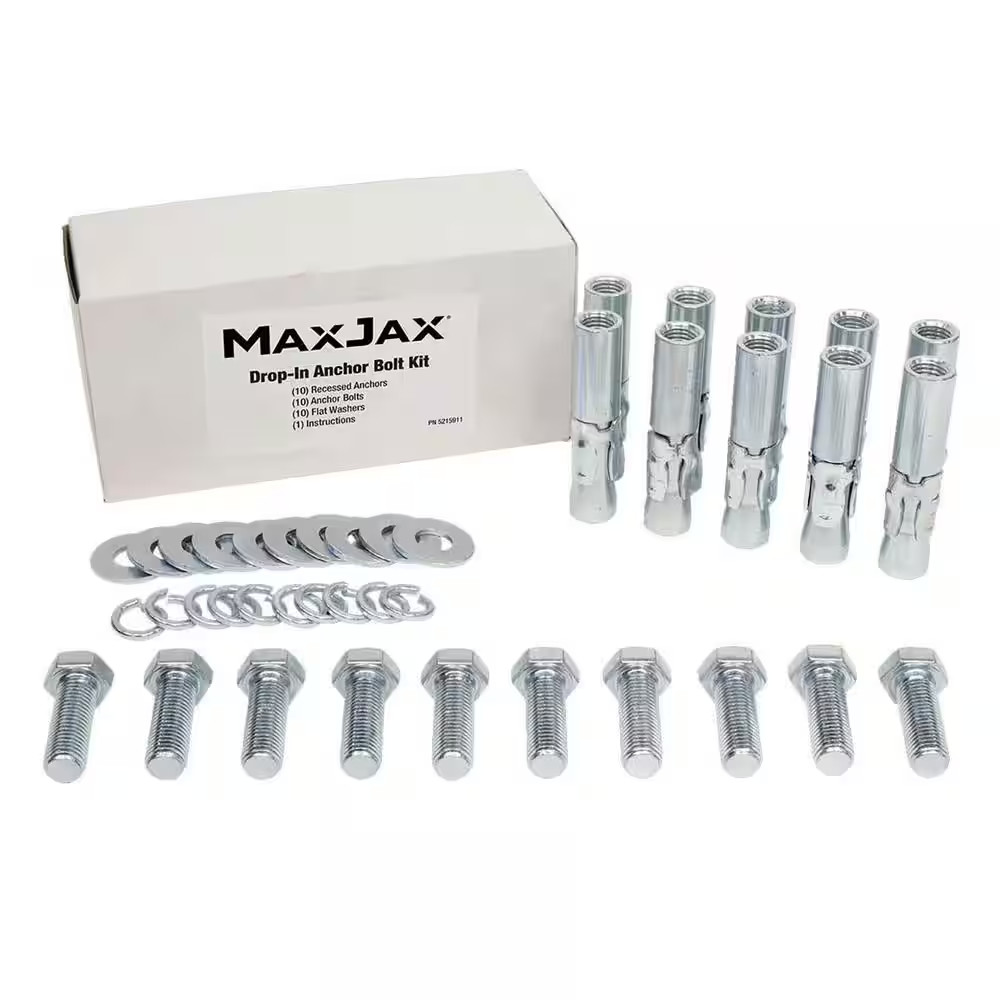 Standard Anchor Bolt Kit with Fasteners for 2 Post Car Lifts with up to 10000 Lb