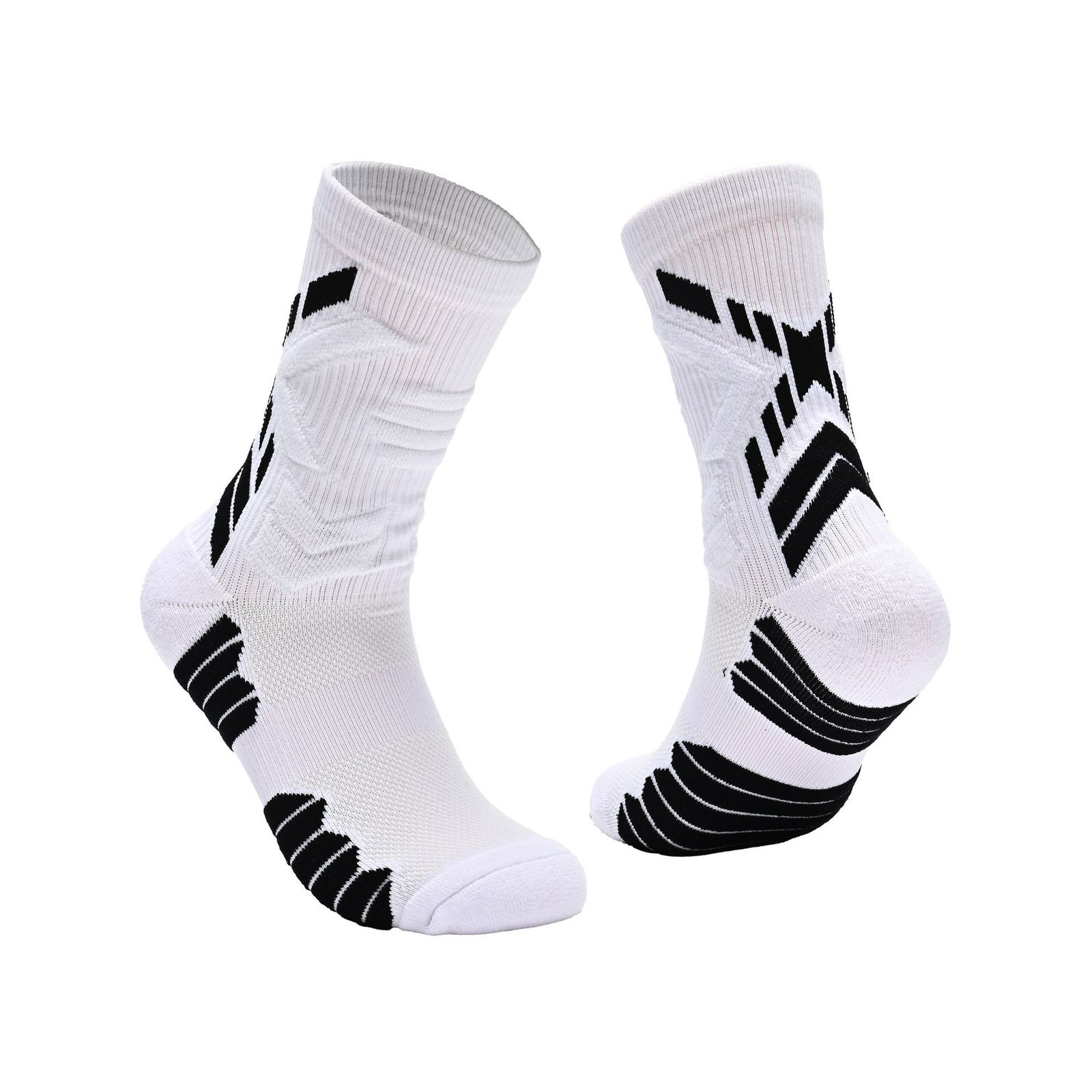 3-Pair Cushioned Crew Athletic Socks - Moisture Wicking & Breathable-for Running