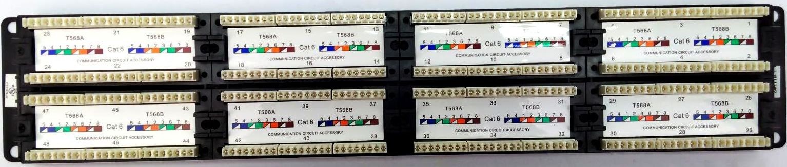 Black Box Connect Punchdown Patch Panel Universal CAT6 48-Port JPM648A