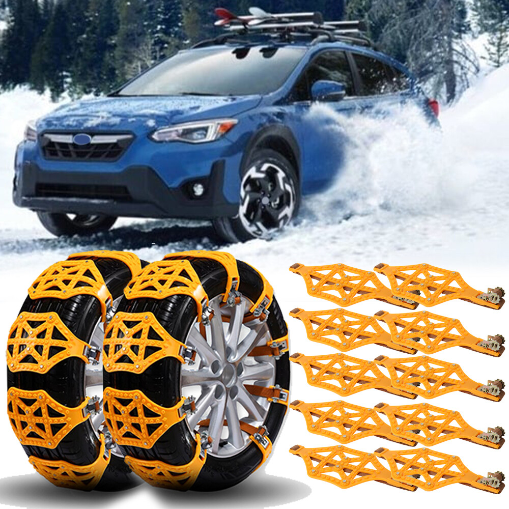 For Subaru Crosstrek Forester 10Pcs Anti-Skid Snow Tire Chains Winter Emergency