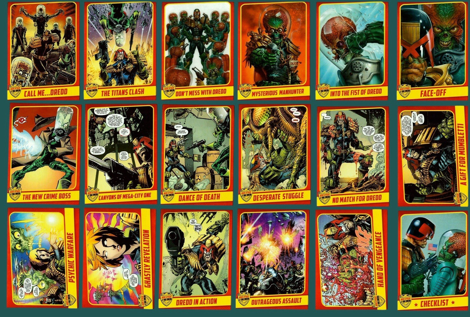Mars Attacks Occupation JUDGE DREDD 18 CARD CHASE SET - Kickstarter Exlcusive
