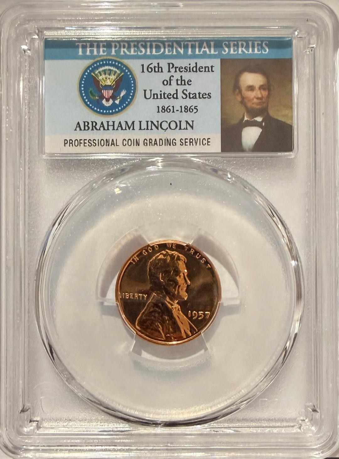 1957 Lincoln cent 1C PCGS PR66RD