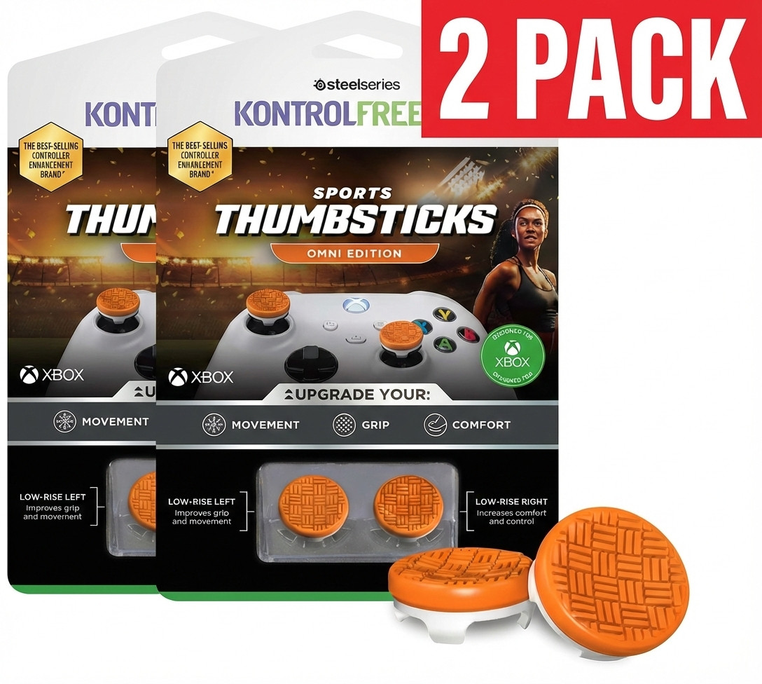 KontrolFreek Omni Thumbsticks Xbox One/Series X Low-Rise Concave, Orange - 2Pack