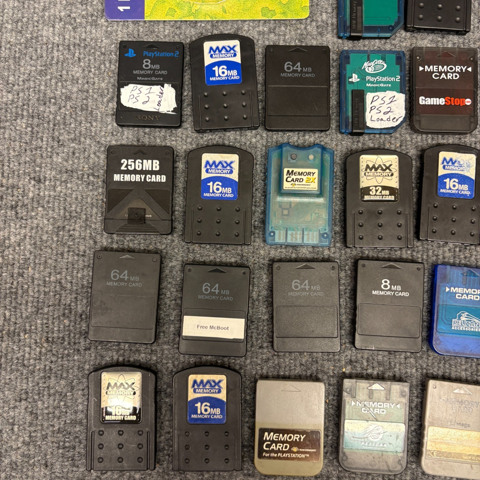 Huge Playstation 1 & 2 8MB Memory Cards Dongles PS1 & PS2 Lot Bundle UNTESTED