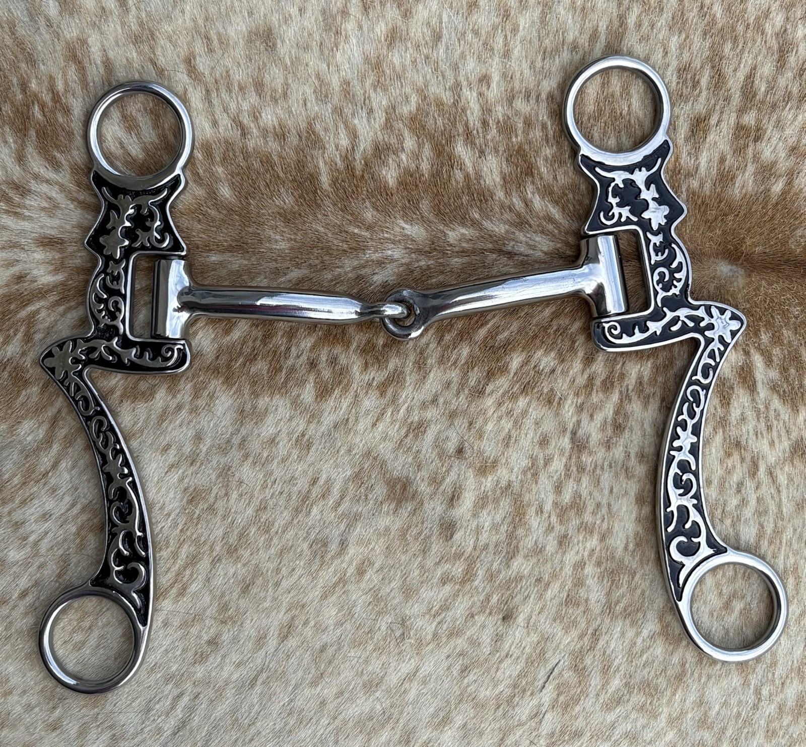 Western Bit 5” Snaffle Mouth Seven Cheek Design FREE SHIPPING