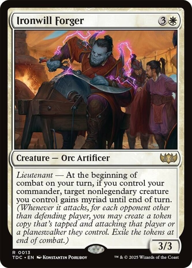 x1 Ironwill Forger R MTG Commander: Tarkir: Dragonstorm M/NM, English