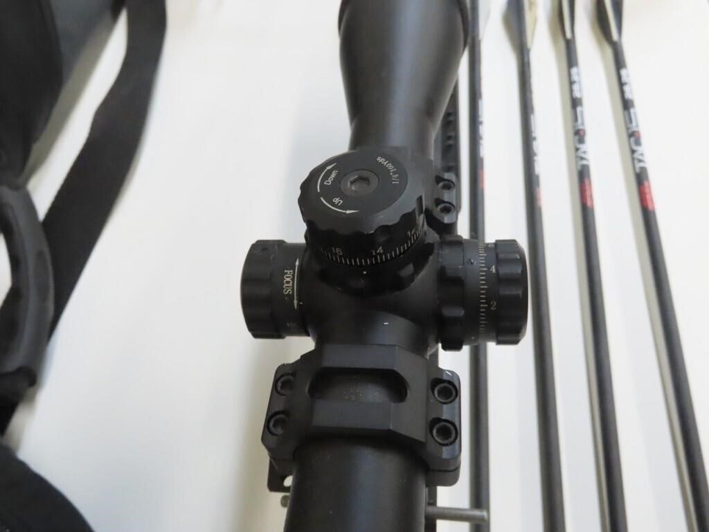 PSE TAC 15 Crossbow Full Package Original Scope Soft Case 4 Arrows - READ