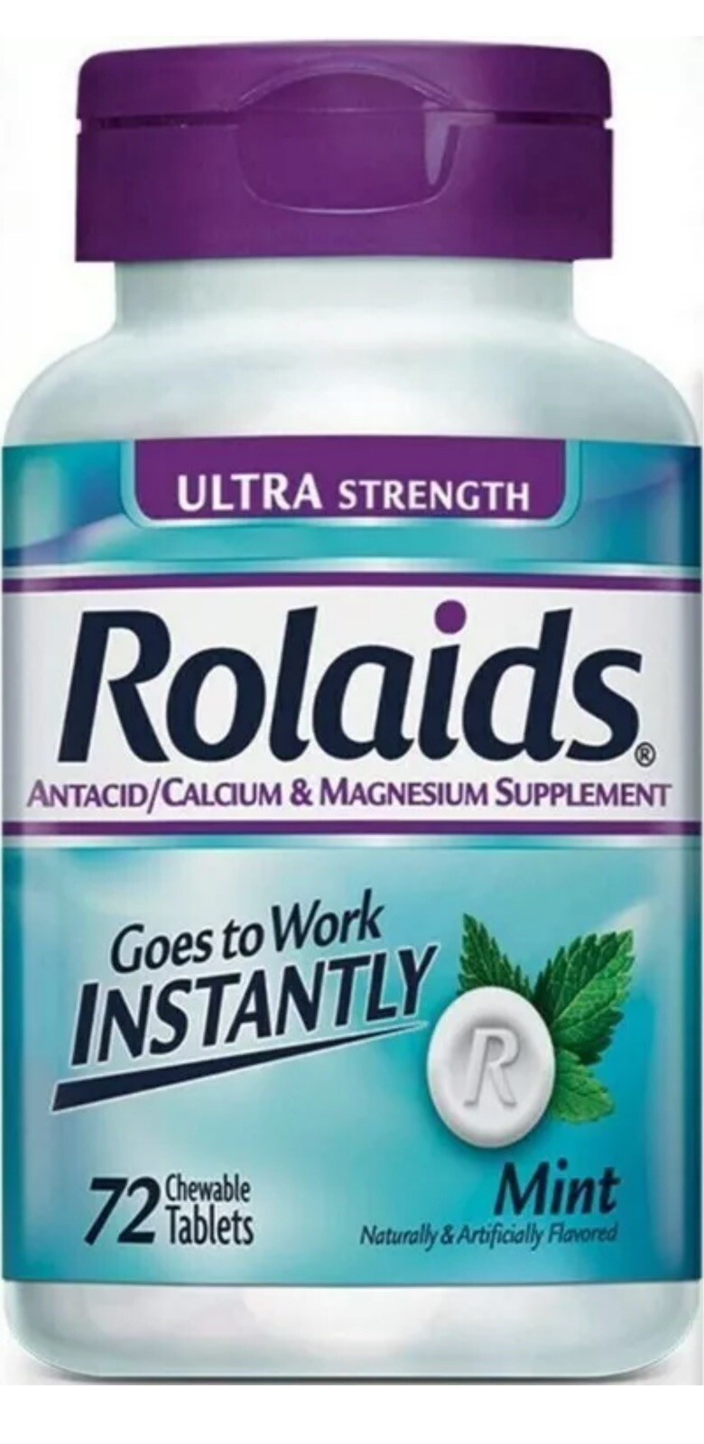 Rolaids Ultra Strength Mint 72 Chewable Tabs By Rolaids Exp 6/2026 Free Shipping