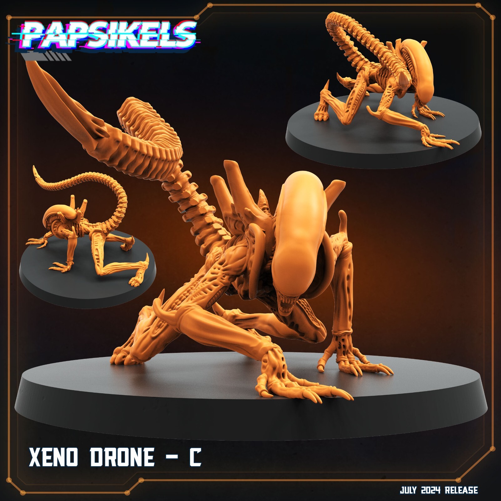 Xeno Drone C Papsikels Miniature AvP, Aliens, Xenomorph