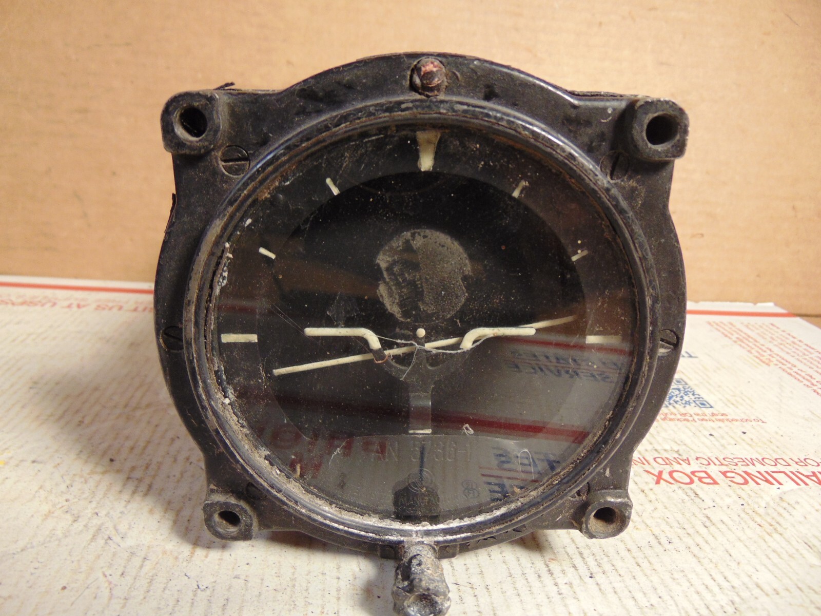 VINTAGE TERNSTEDT GYRO HORIZON INDICATOR AN 5736-1 AIRPLANE RAT ROD MAN CAVE