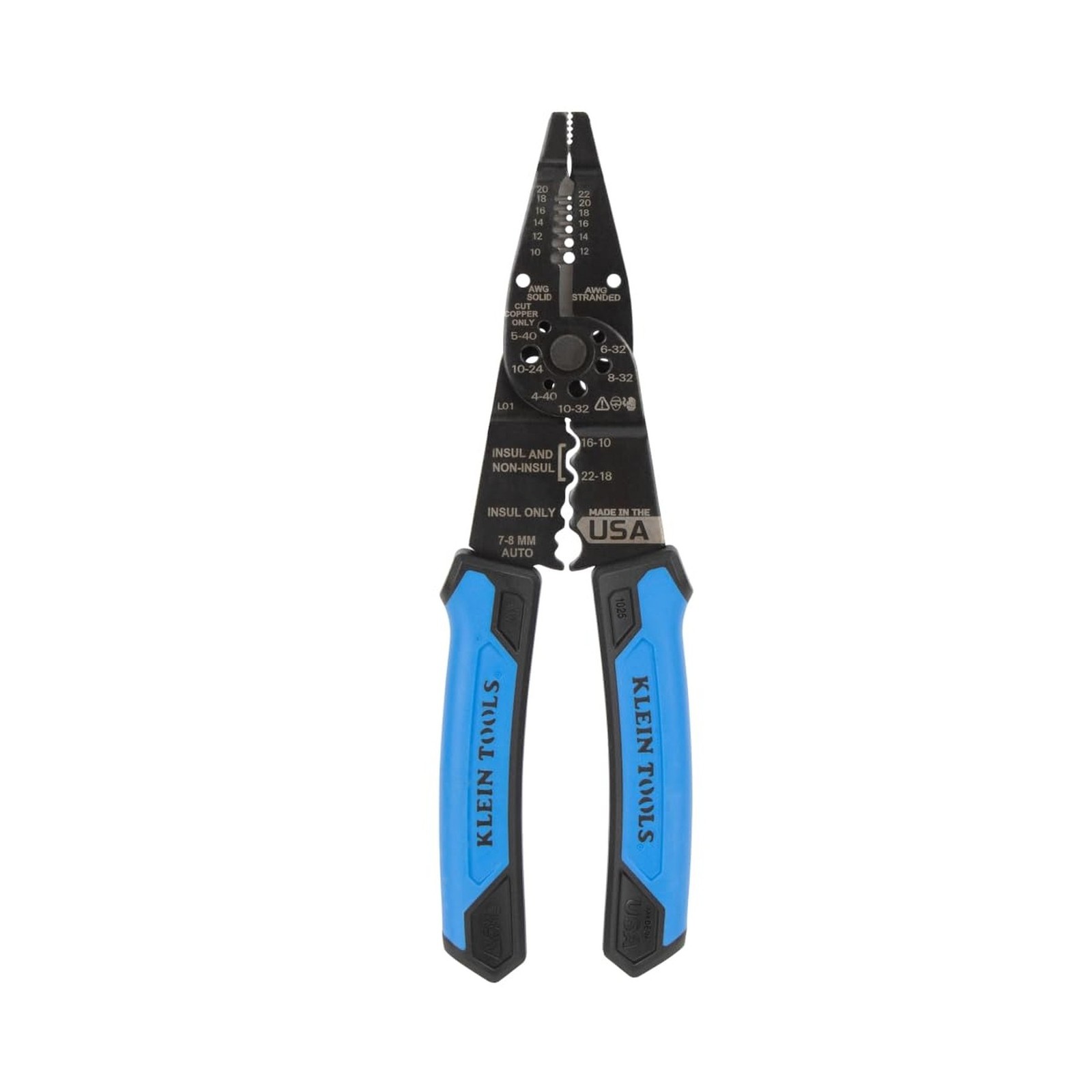 Klein Tools 1025 Long Nose Multi-Purpose Wire Stripper Tool, Made in USA Prof...