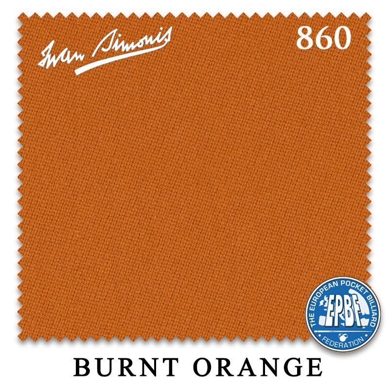 8' Simonis 860 Pool Table Cloth - Burnt Orange - AUTHORIZED DEALER