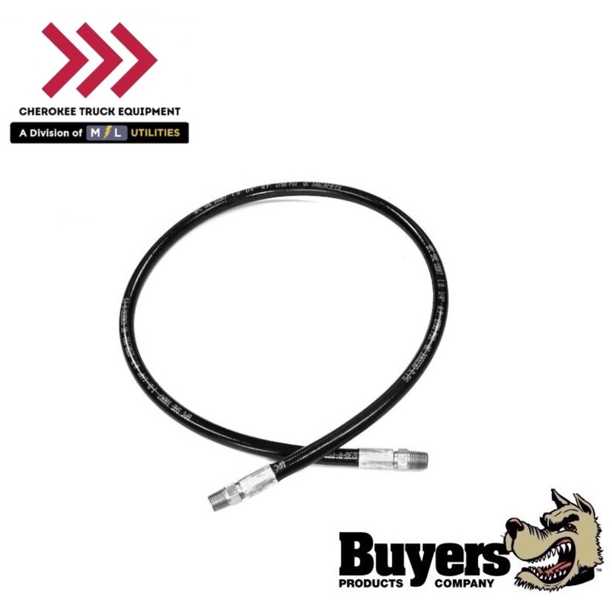 Buyers Products 1303561, SAM 1/4 x 20" Hydraulic Hose to Fit Sno-Way Snow Plows