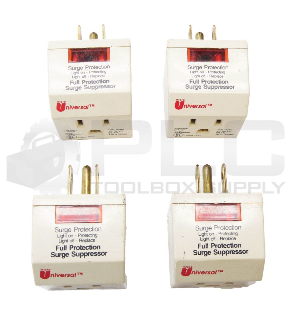 LOT OF 4 UNIVERSAL 71615 FULL PROTECTION SURGE SUPPRESOR