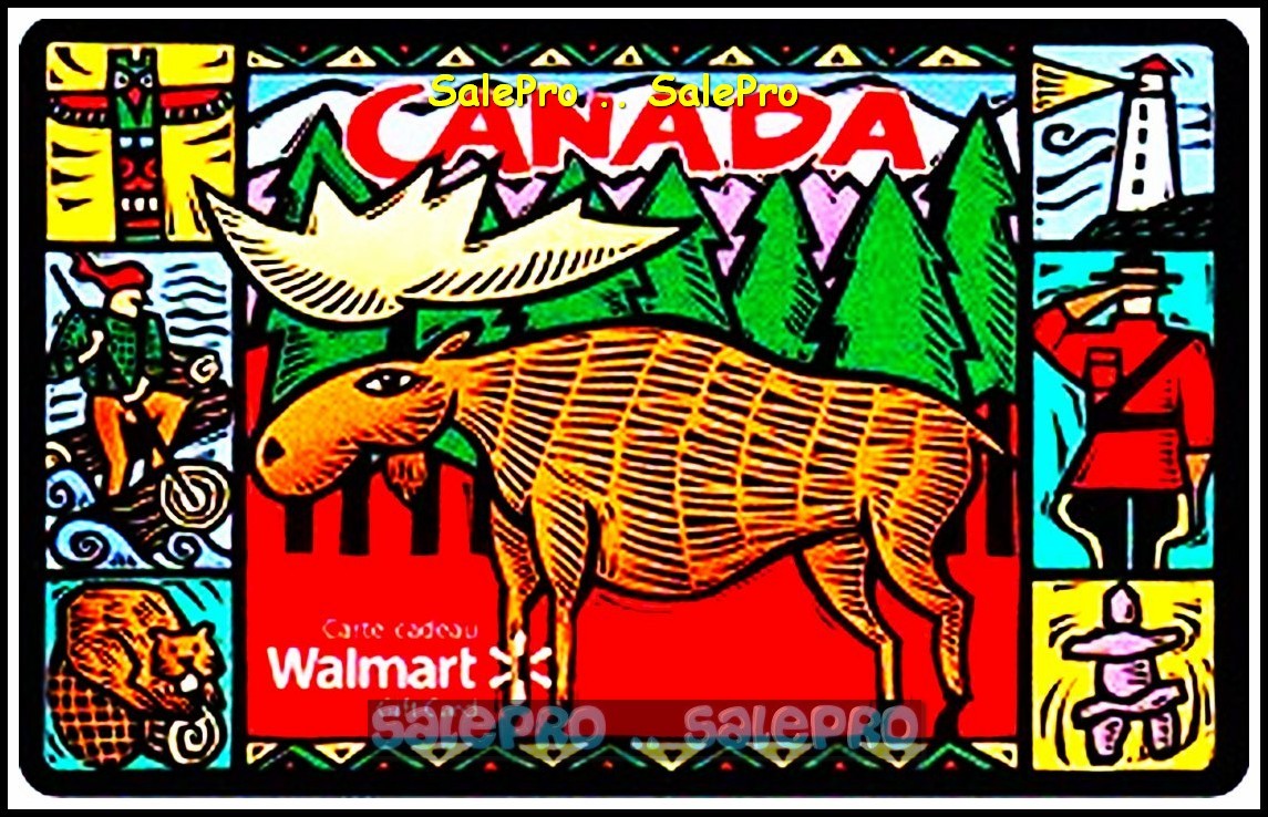 WALMART CANADIAN LIFE STYLE MOOSE MOUNTY POLICE #FD21869 COLLECTIBLE GIFT CARD