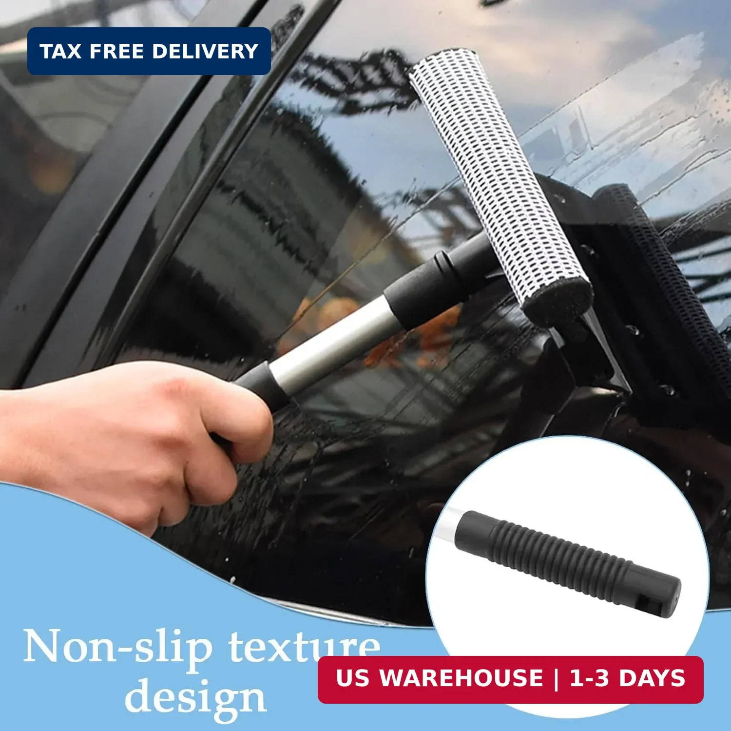2 Pack Squeegee for Car Window Cleaning and Windshield Washing Standard Window S