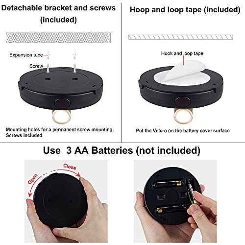 Spotlight Battery Operated Wireless LED Puck Light Dimmable Accent Spot Light...