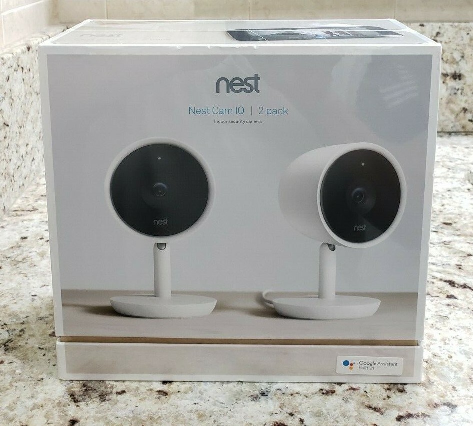 NEST Cam IQ Indoor Smart Security Camera (2-Pack) Model NC3200US - Sealed NEW