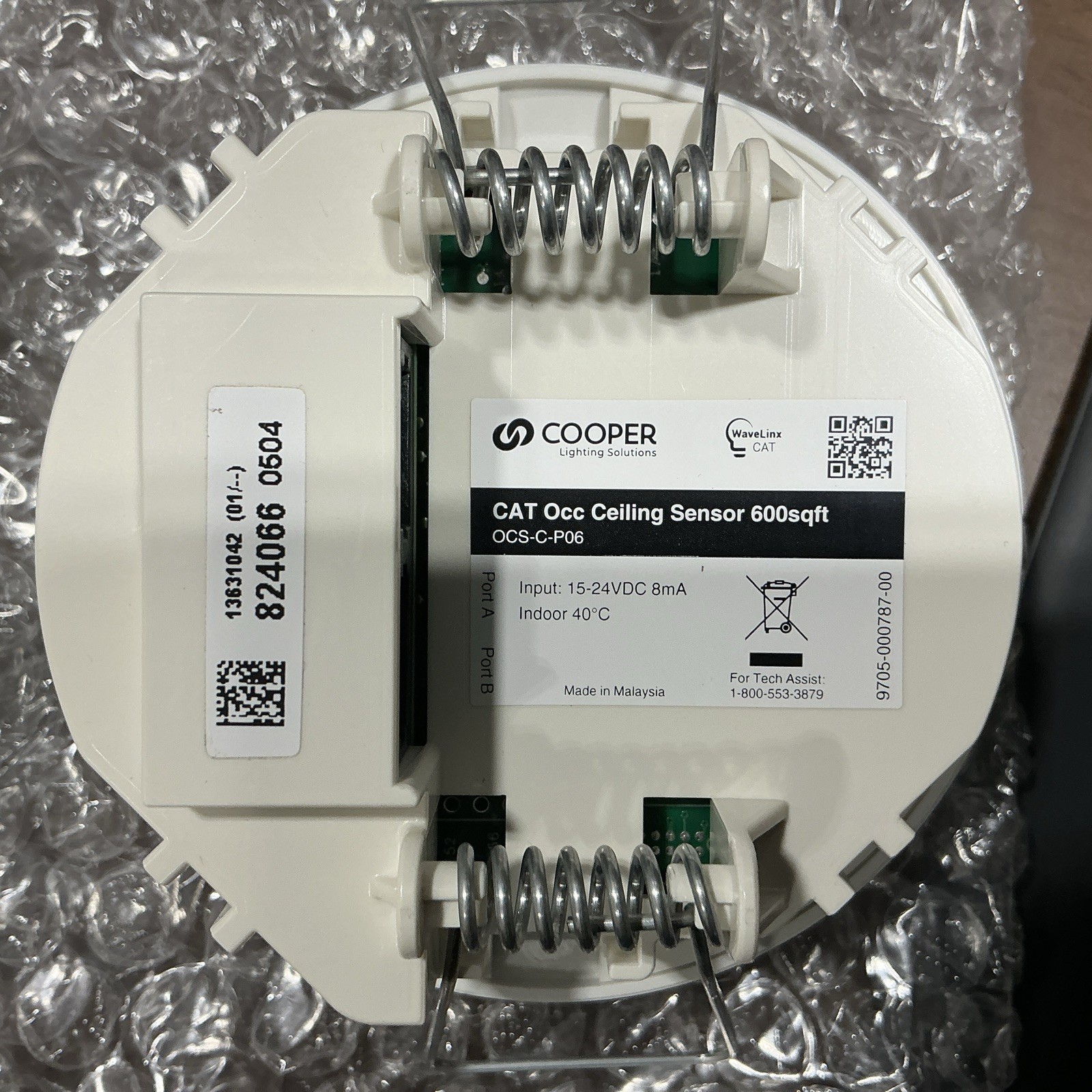 Cooper Occ Ceiling Sensor 600sqft OCS-C-P06