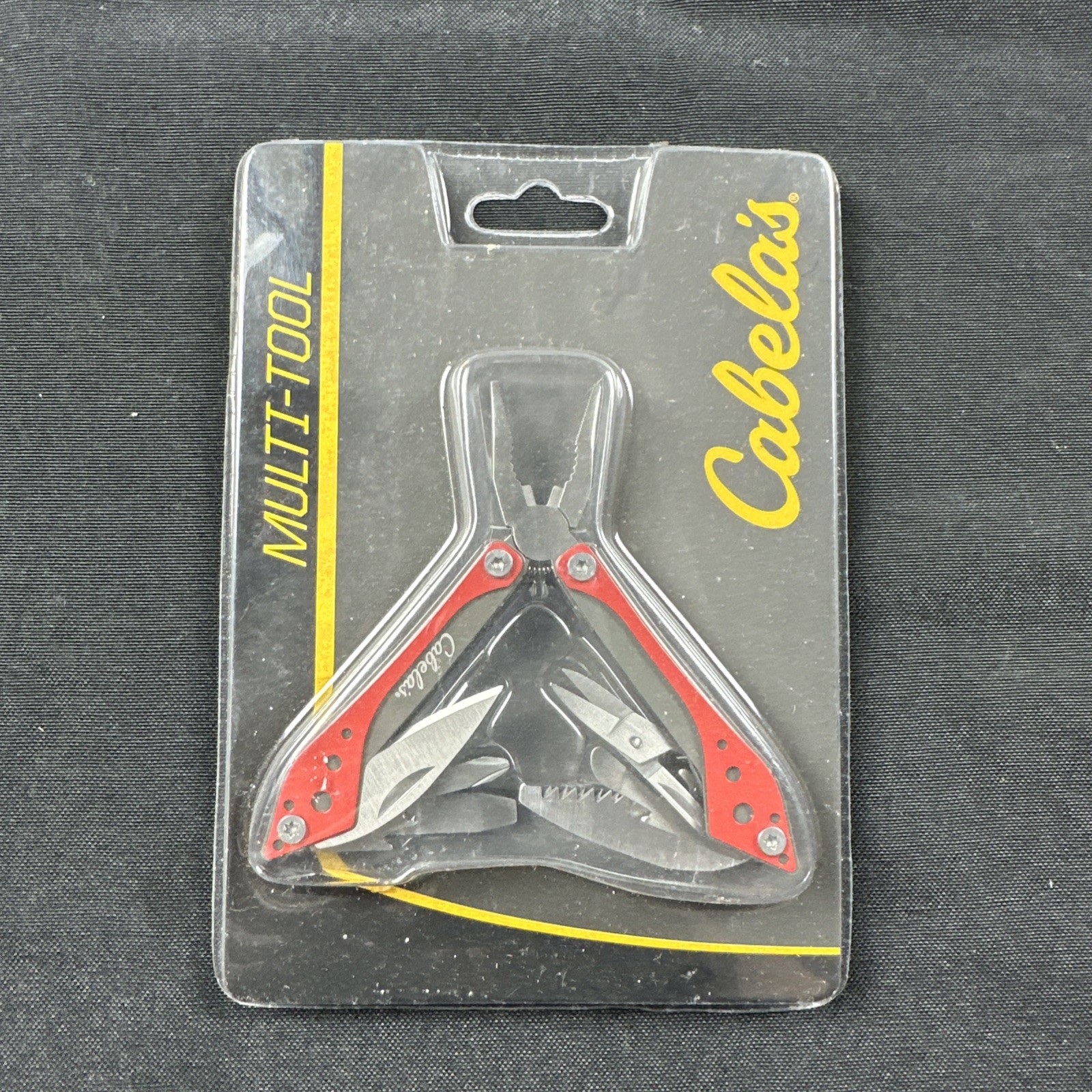 Cabela's 7-in-1 Pocket Multi-Tool-Red/Black - New In Box (NIB) - Pliers/Scissors