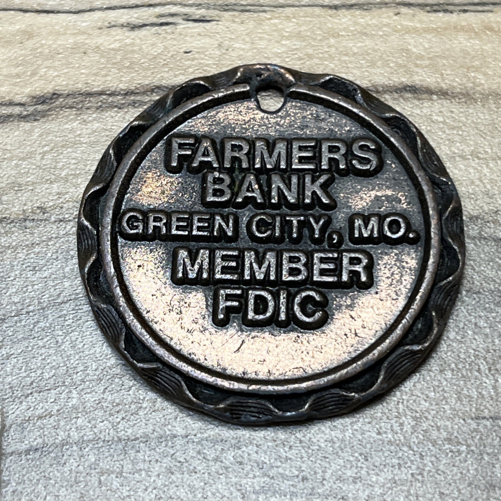 Farmers Bank Green City, Mo. Key Fob *C214