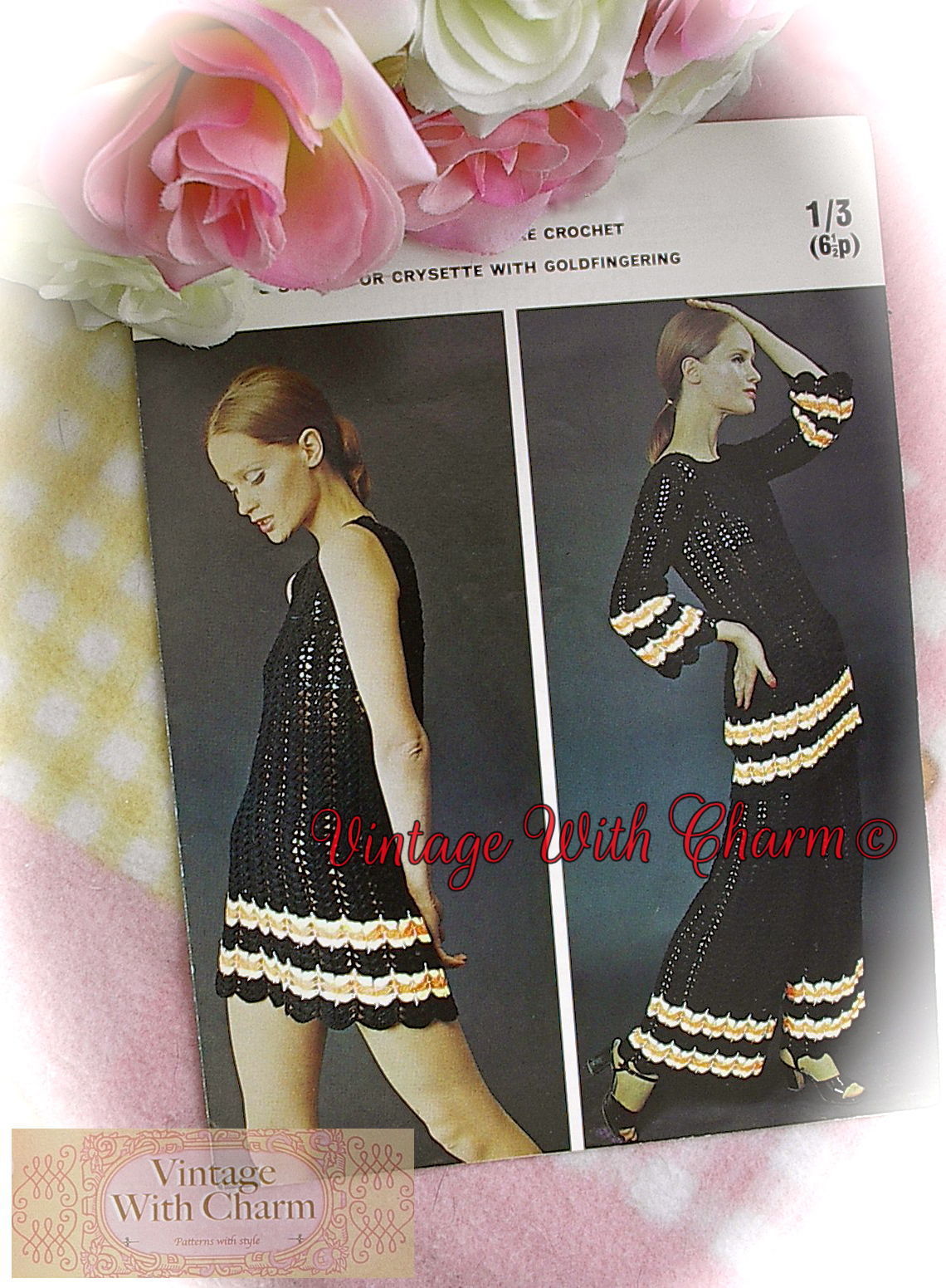 Vintage Crochet Pattern Lady's Trousers & Dress / Tunic In 2 Styles.