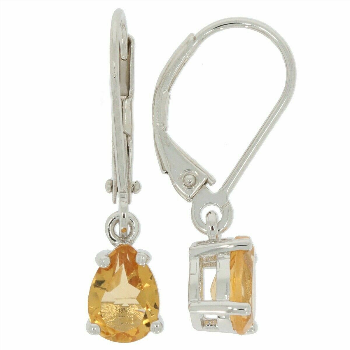 Sterling Silver Semi Mount Earring Setting Pear PE 7x5 mm Topaz