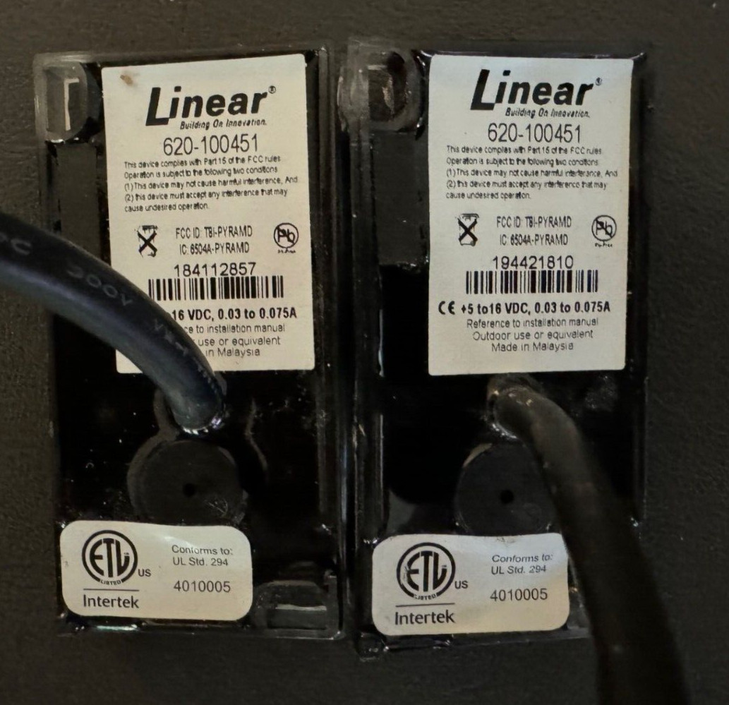 Linear 2N1 Convertible Proximity Reader 620-10451-Set of 2-Used