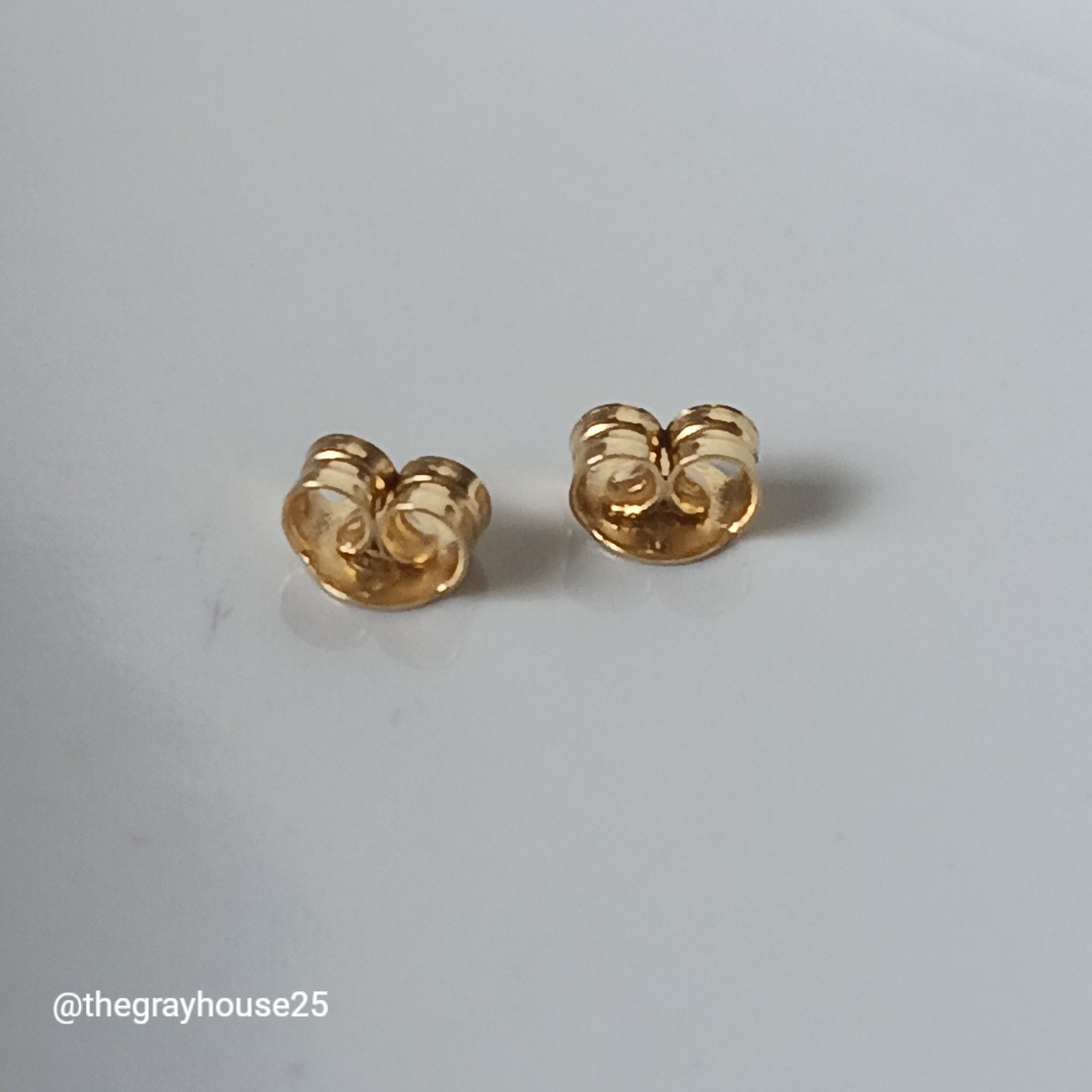 18k Yellow Gold Earring Backs for Studs One Pair Butterfly Locking Replacements