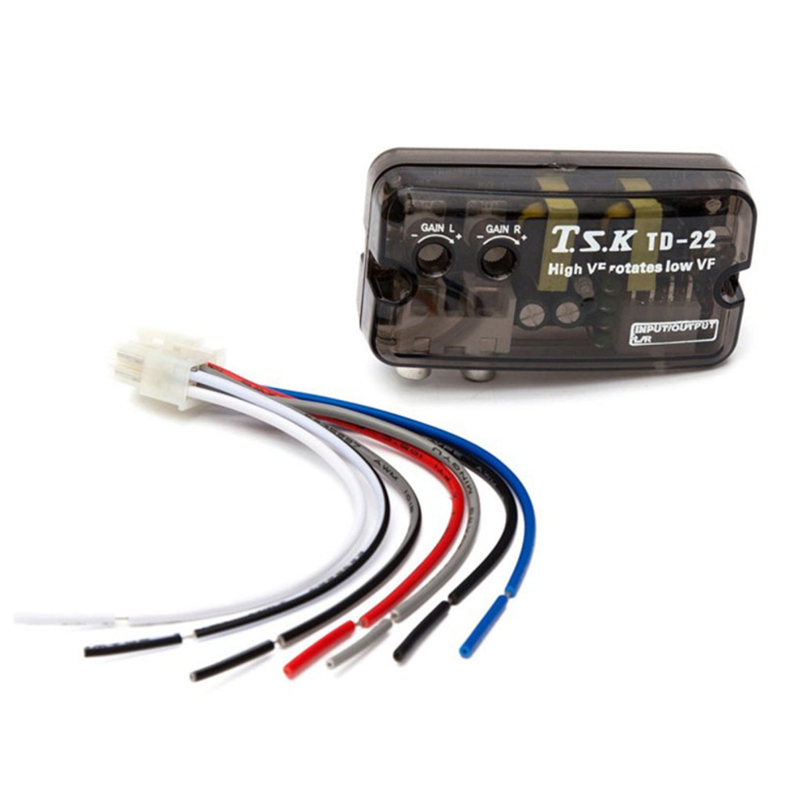 12V Car Stereo Speaker Output to RCA Output Adapter Speaker Level Converter B