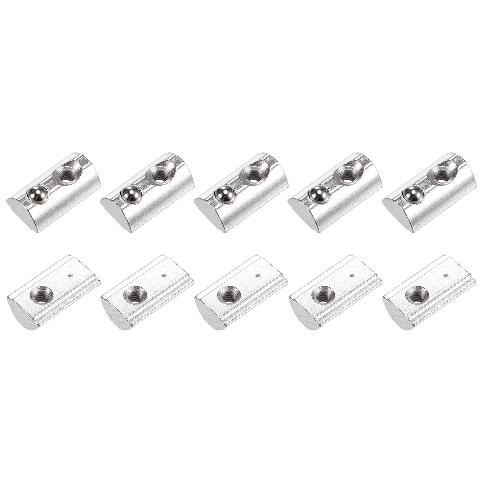 Roll in Spring T Nuts (M4x20mm) 30Pcs, Carbon Steel Spring Loaded T Nut