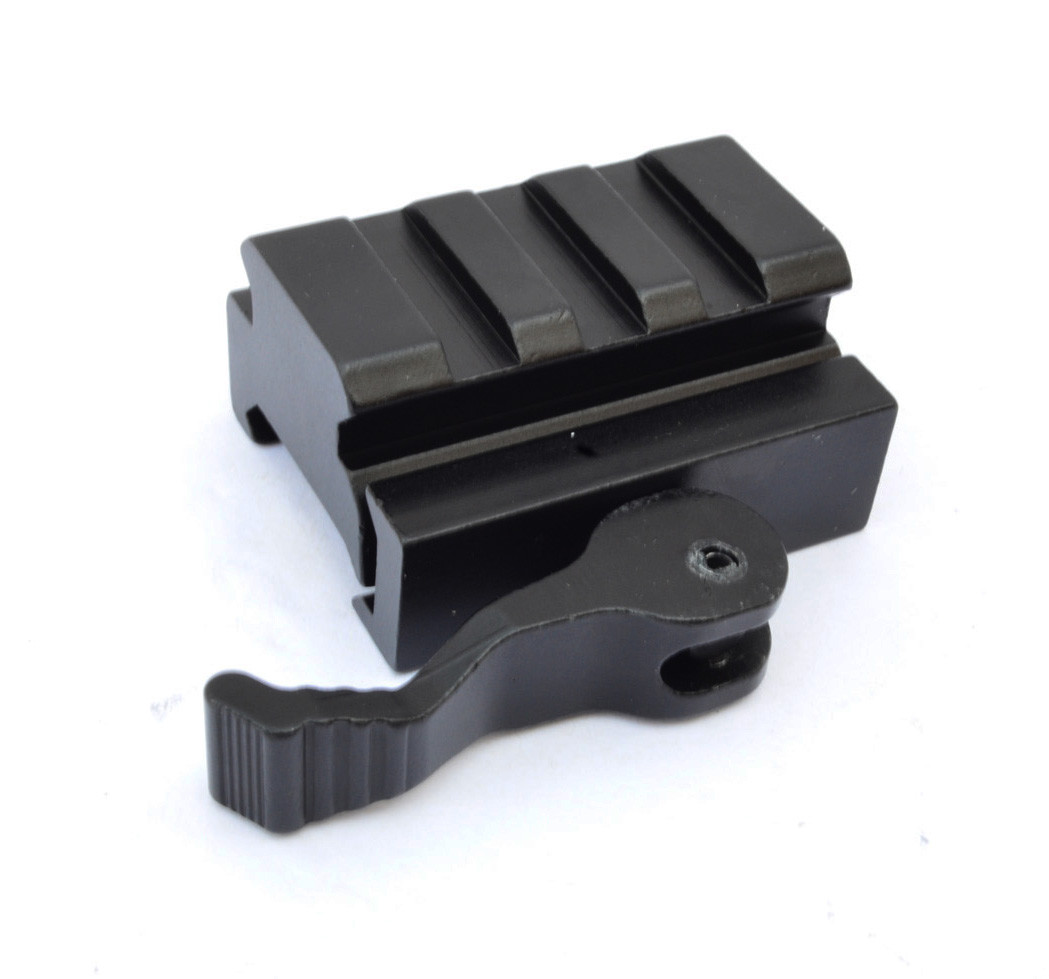 5/8" Quick Detach QD Riser 3 Slot Picatinny Rifle Scope Mount 1.5" Length