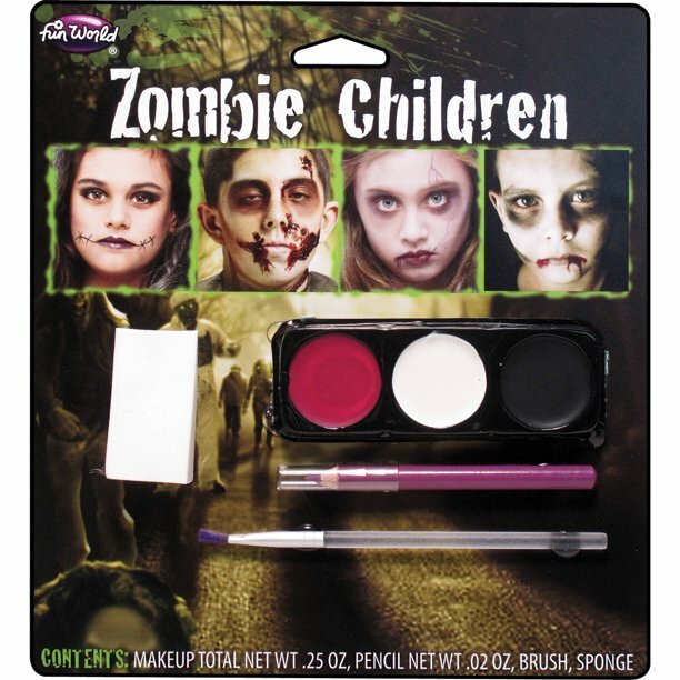 Child Zombie Makeup Kit 3 Creams Step by Step Instructions Halloween Costume