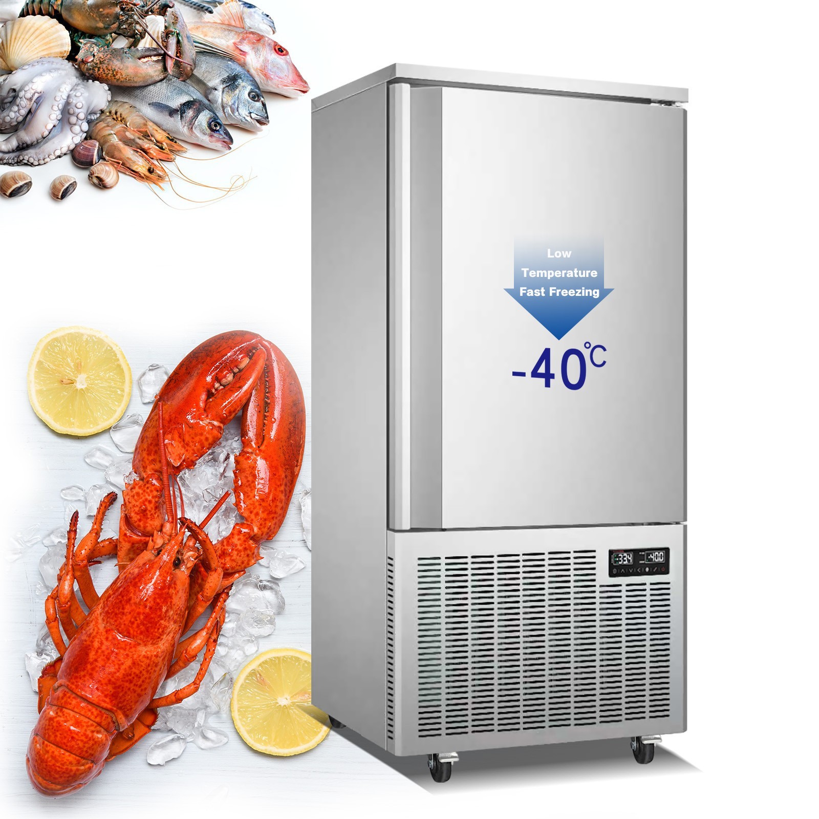 Kolice 220V 60HZ Commercial 15 Trays Blast Chiller, Blast Freezer, Lowest -40°F