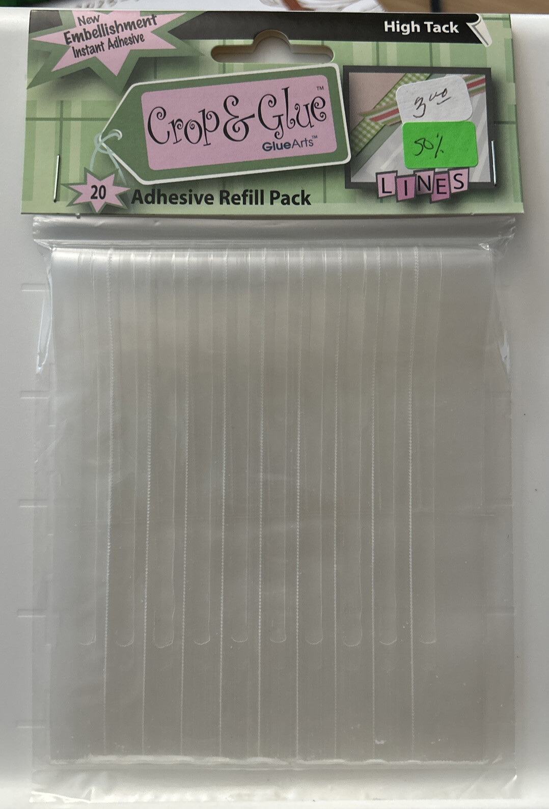 Glue Arts: Crop & Glue High Tack Adhesive Refill Pack Instant Adhesive Lines