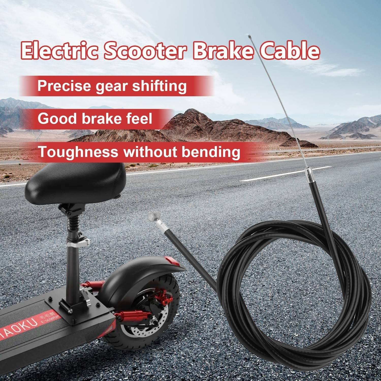 Brake Cable Line Replacemnt Compatible with M4 / M4 Pro Electric ScooterColor: