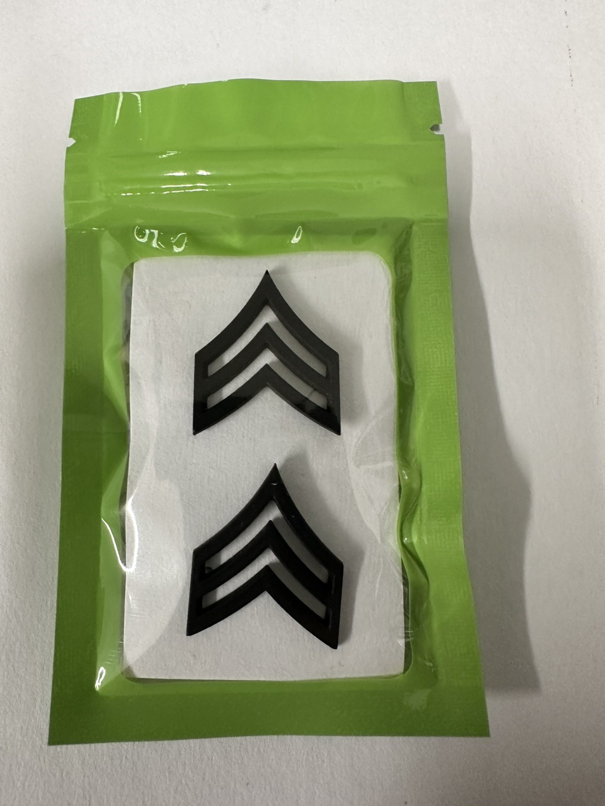 Enlisted Rank Pins: Army Sergeant Rank - subdued pair