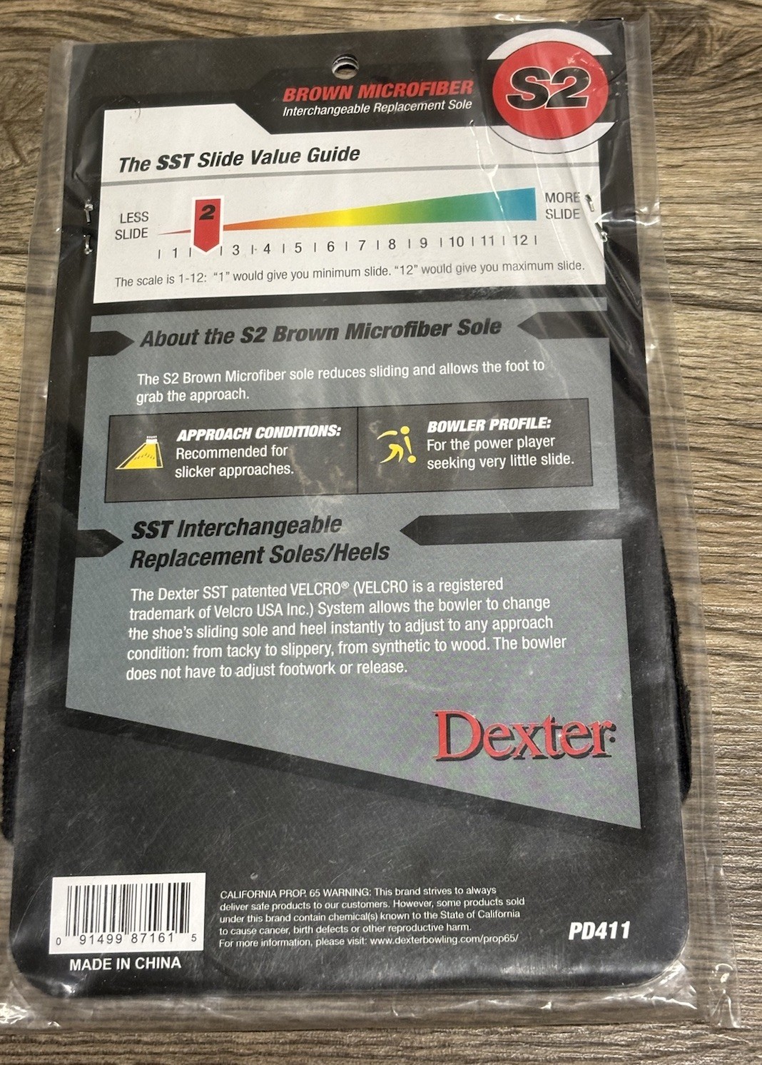 Dexter SST Bowling Shoe Slide Sole-S2 Brown Microfiber