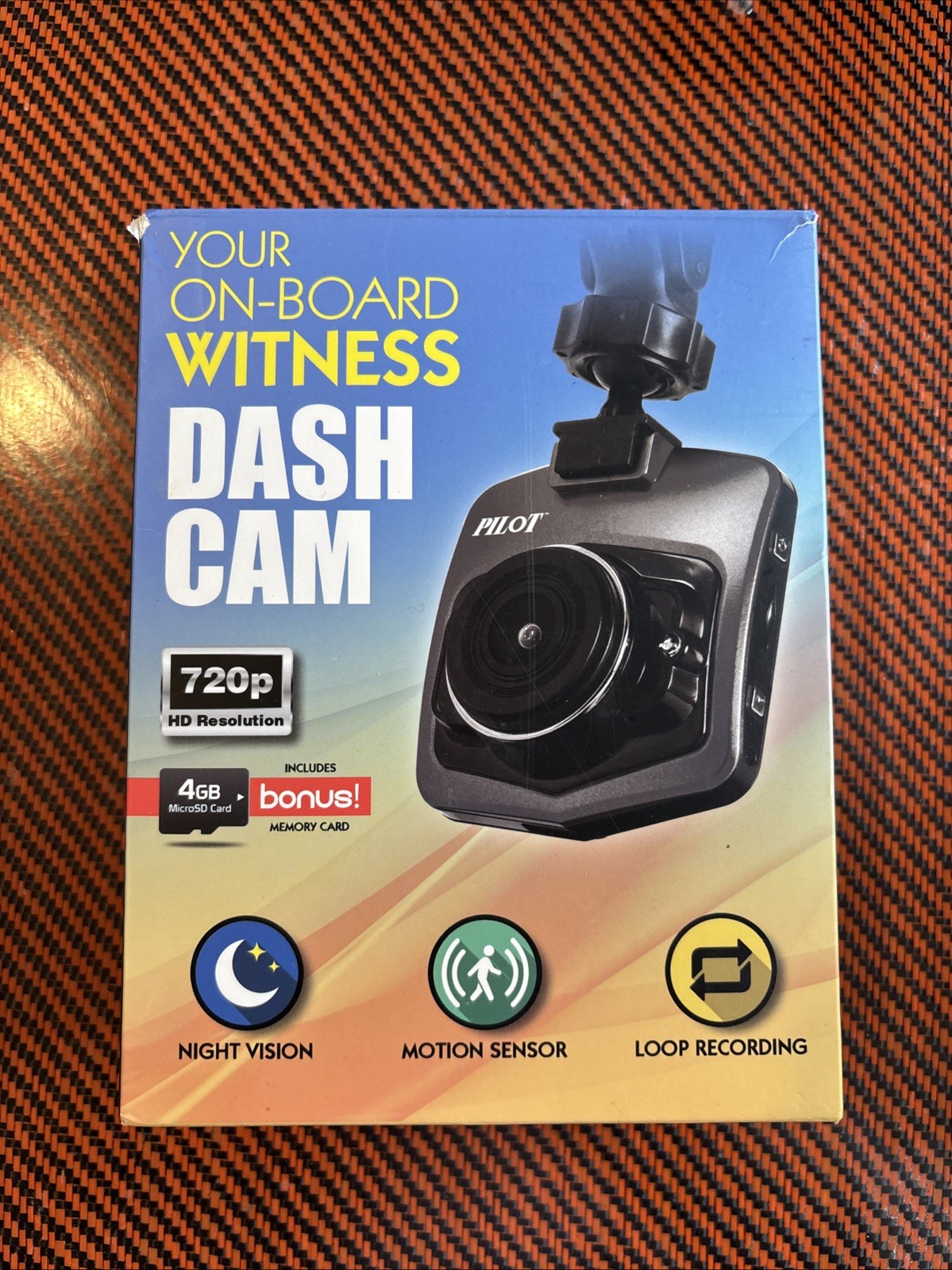 PILOT ON-BOARD WITNESS DASH CAM 1080P FULL HD RES 8GB  AUTO CAMERA New