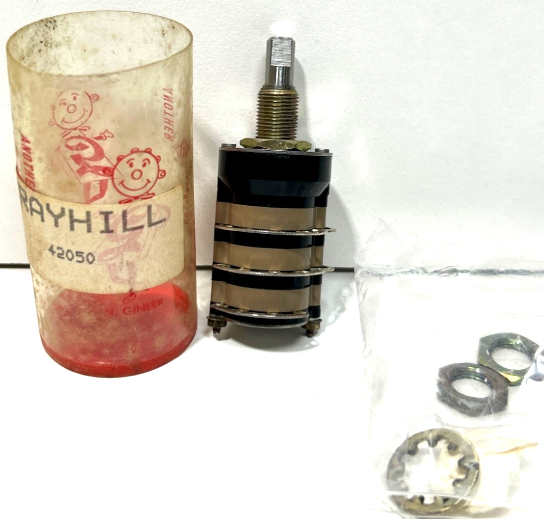 42050, GRAYHILL, Rotary Switch, 115 V ac, 6 - 28 V dc, 1 A, Shaft- New (w/wcr4