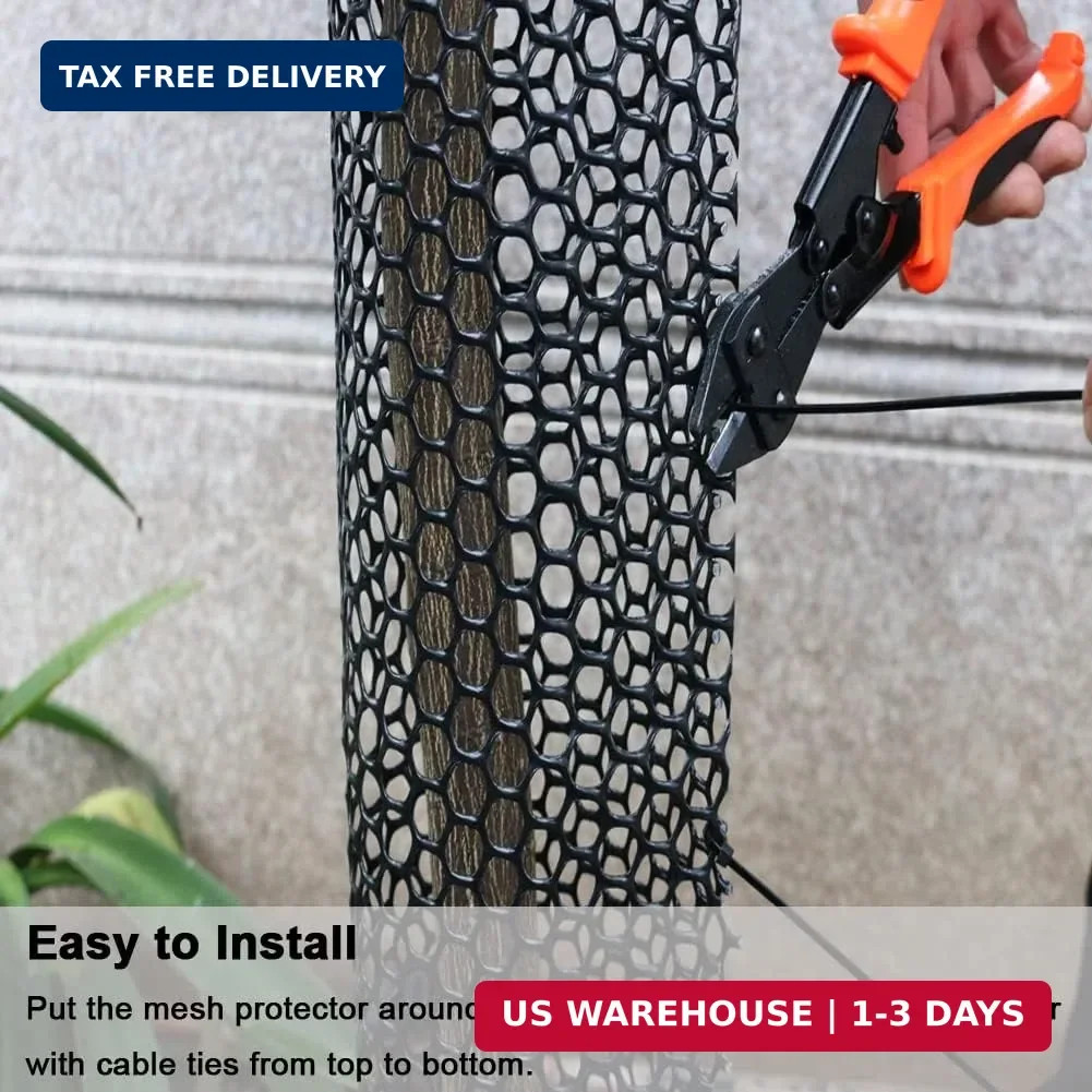 Mesh Tree Trunk Protectors, 6 Pack 40 Inches Tree Bark Protector Guard with Zip