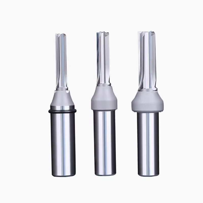 TCT 3 Flute Flush Trim Router Bit Cutter Straight Slot 1/2" Woodworking Cutter
