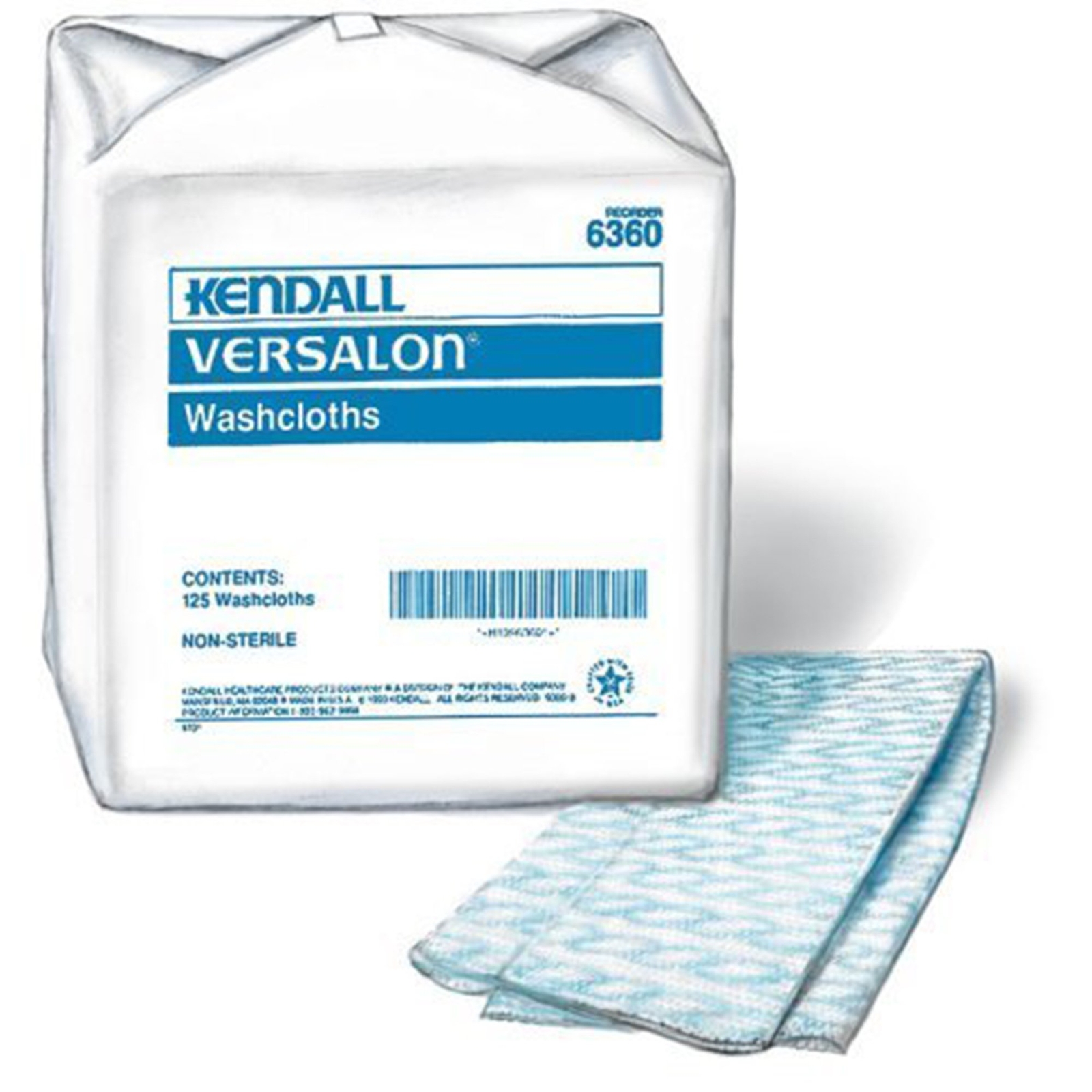 Versalon Adult Wipe or Washcloth 9-3/8 X 13-1/2 Inch 6360 1 Pack 125 Wipes