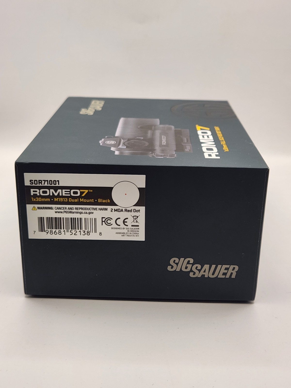 Sig Sauer ROMEO7 1x30mm Red Dot Sight w/ 3 MOA Dot Reticle - SOR71001